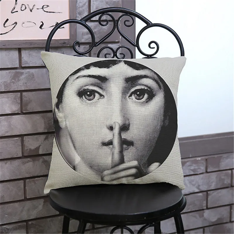 E Cover Ретро rosenthal Piero fornasetti Европейский декоративный чехол на диванную подушку Чехол на подушку для офисного стула винтажная наволочка для домашнего декора e699 - Цвет: E Cover