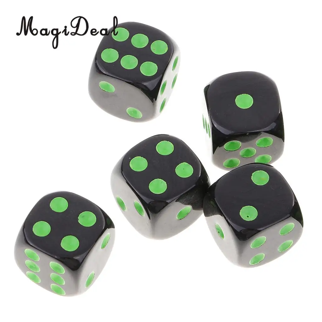 MagiDeal Прочный 10 шт. пластиковый D6 набор игральных костей для подземелий и драконов