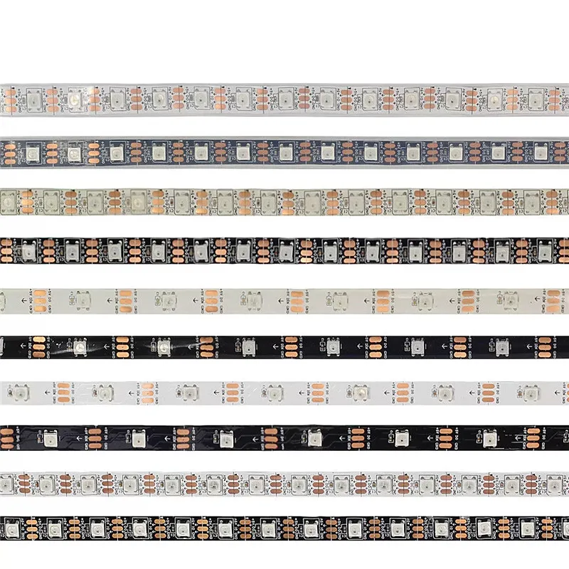 Светодиодная лента WS2812B 5 в постоянного тока RGB 50 см 1 м 2 3 4 30/60/144 светодиодов смарт