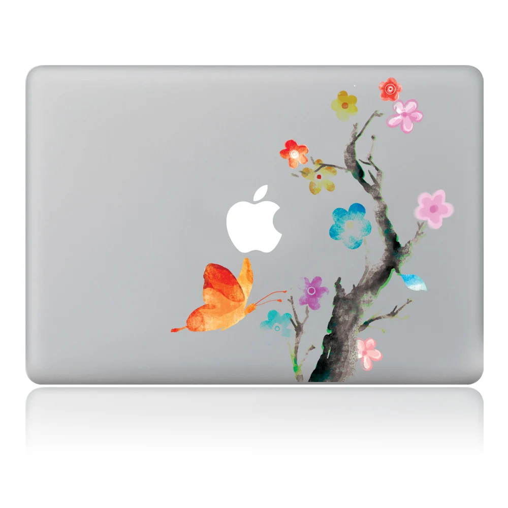 Colorful butterfly fly bloom Vulture style Vinyl Decal Laptop Sticker For DIY Macbook Pro Air 11 13 15 inch Skin | Компьютеры и офис