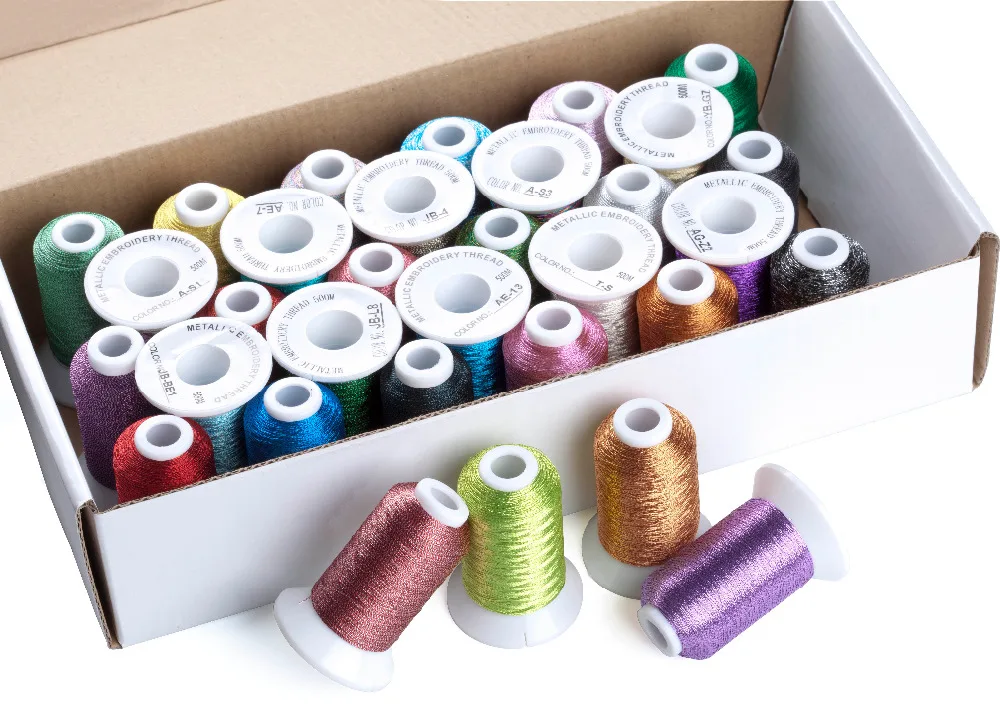 Швейная машина Simthread 32 цвета 550 ярдов|metallic embroidery thread|embroidery threadembroidery thread metallic |