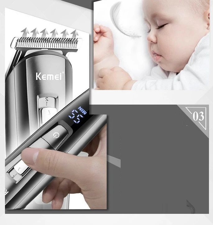 Kemei km-1628, новинка, перезаряжаемые триммеры для волос, Профессиональная Беспроводная электрическая машинка для стрижки волос, бритва, резак, Парикмахерская, стильная Бритва для бороды