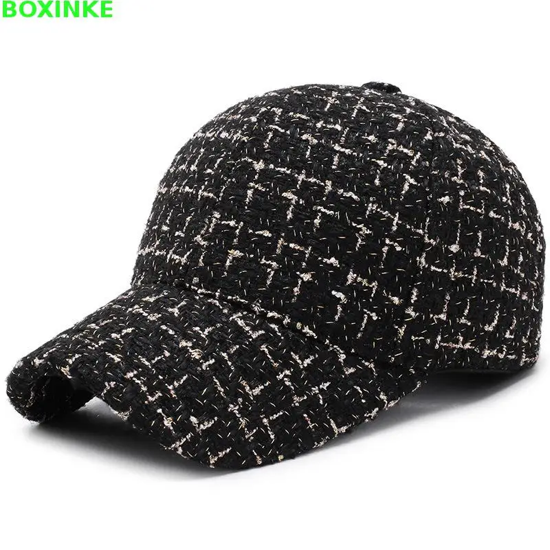 Горячая Распродажа, шапка для взрослых Gorra Gorras Dad, Детская Зимняя кепка, бейсбол, маленький ароматный ветер, корейский стиль, молодежная Кепка с уткой