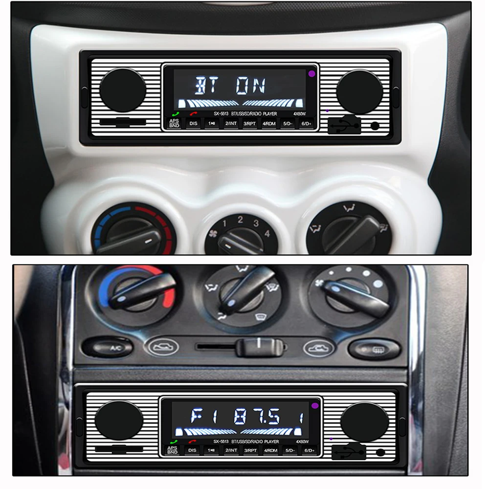 AMPrime 12 в Bluetooth Авто Радио 1DIN стерео аудио MP3 плеер FM радио приемник Поддержка Aux вход SD USB MMC Пульт дистанционного управления