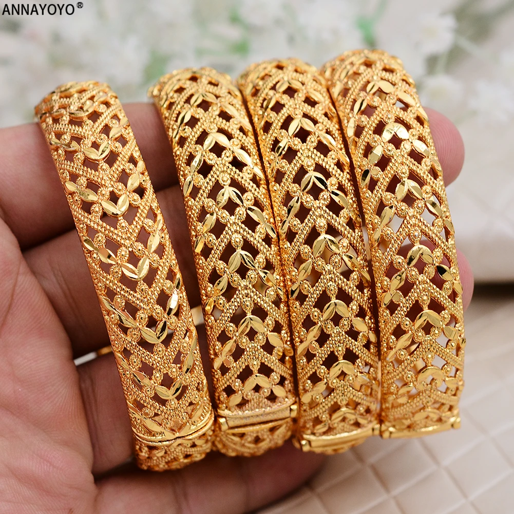 Annayoyo 1 шт. женские роскошные золотые украшения-браслеты для женщин в эфиопском африканском стиле браслет в дубайском стиле вечерние свадебные подарки орнамент