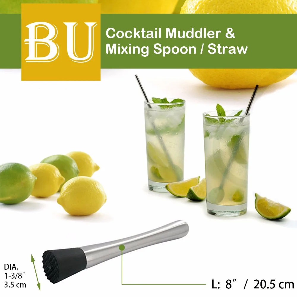 Новинка миксер для коктейлей и ложка смешивания из нержавеющей стали Mojito