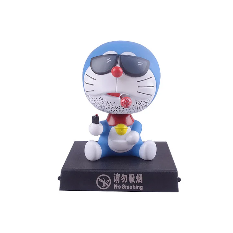 Мультяшные милые куклы Doraemon 12 см с поплавковой головой аниме фигурка из ПВХ