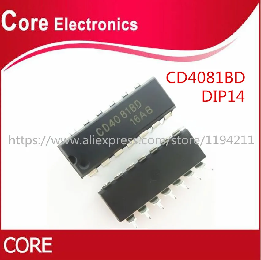 100 шт./лот CD4081BD CD4081 DIP 14 IC новый|Интегральные схемы| |