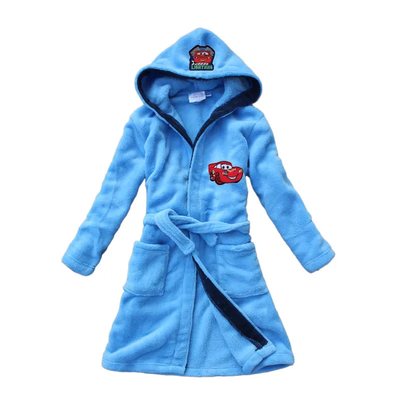 Новое Прибытие 2016 Автомобилей Ребенок Халат Коралловых Бархатной Синий Шляпа