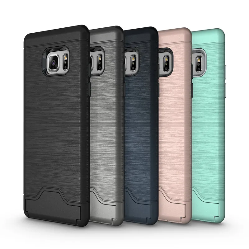 Armor Holder Brushed Phone Case For Samsung Galaxy Note7 S7edge Pocket Wallet Cover S7 Edge / Note FE Fan Edition 7 (L0710) |
