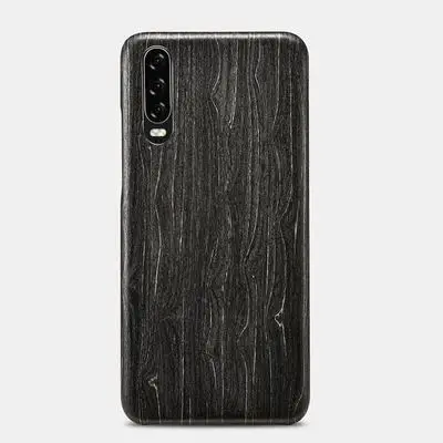 Чехол для телефона из натурального дерева для huawei P30 PRO P30, P30 Lite, чехол-накладка из черного ледяного дерева, грецкого ореха, красного розового дерева, черного розового дерева - Цвет: P30 Black ice