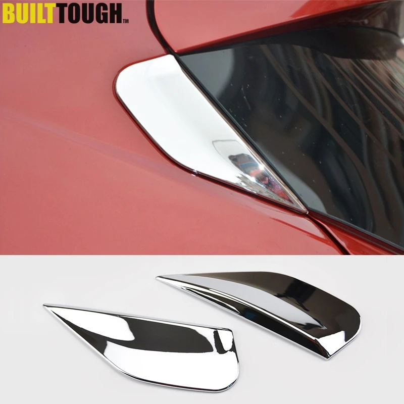 

Для Buick Encore Opel Vauxhall Mokka 2012 2013 2014 2015 2016-2018, хромированный задний спойлер на окно, боковая скошенная крышка