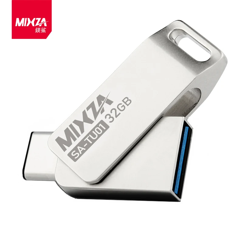 Mixza 64 ГБ USB3.0 Тип C USB Flash Drive 32 OTG двойной разъем флешки мини Stick 16 Телефон накопитель