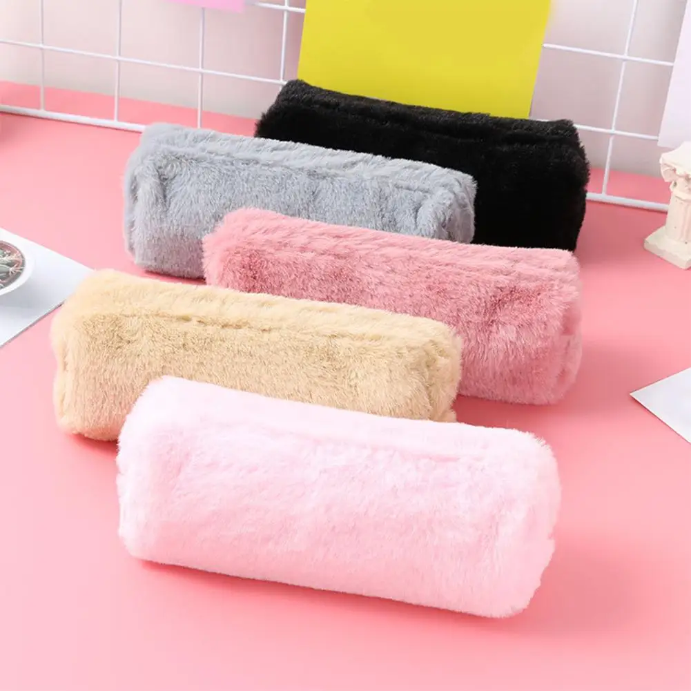 

Cute Plush Fluffy Makeup Bag Cosmetic Bags Pouch Purse Storage Organizer For Women Toilet Toiletry Wash Kit Travel Bag Pocket