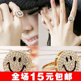 Корейские аксессуары в наличии опт JD1185 полный горный хрусталь улыбающееся лицо