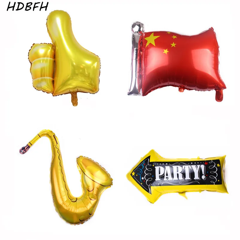 HDBFH новые флаги в форме алюминиевых воздушных шаров Национальный день важные