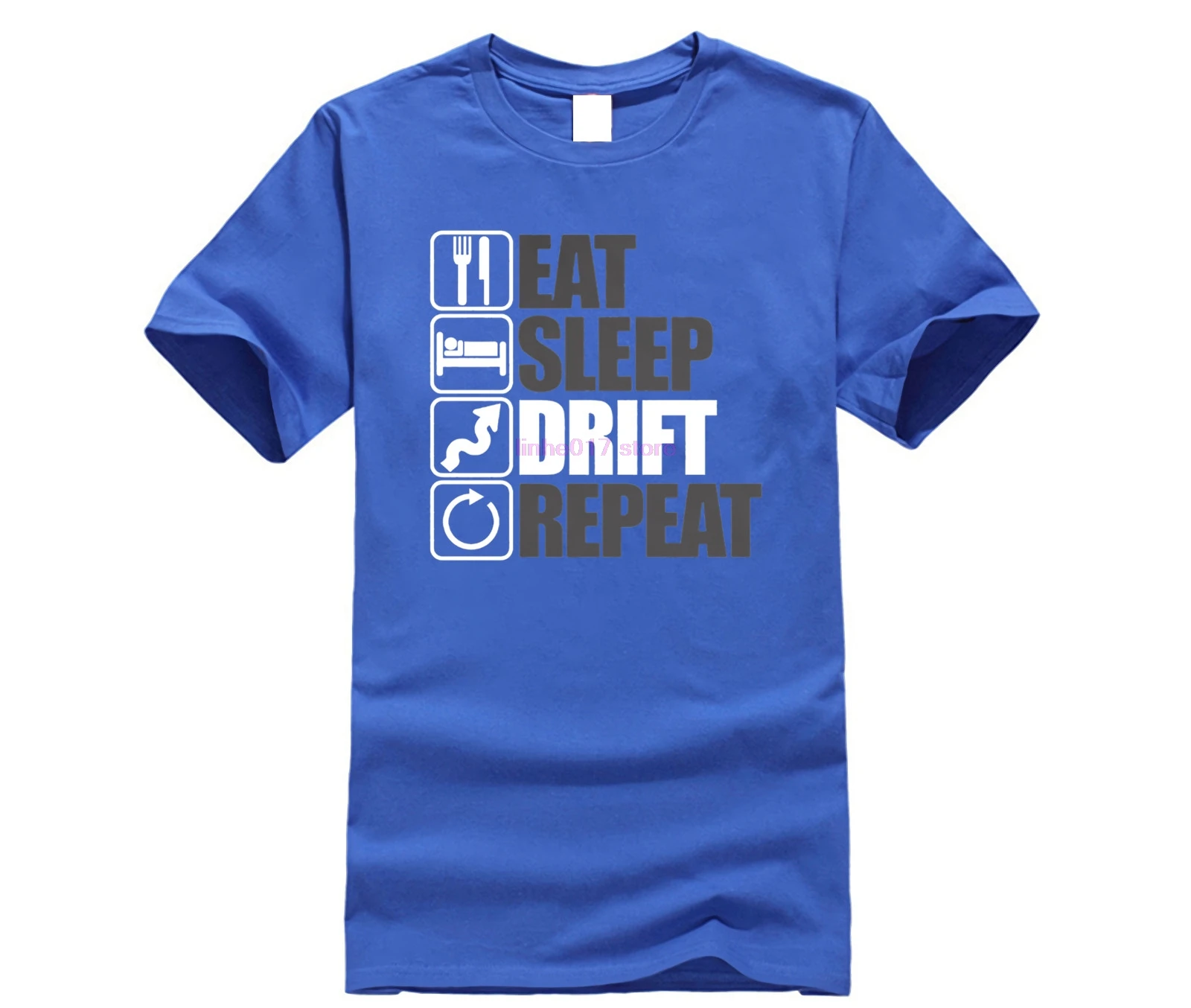 Funny Eat Sleep Drift Repeat Mens Drifting T Shirt - Jdm Car S14 S15 Ae86 BDC Printing Tee Shirts Harajuku Streetwear | Мужская одежда