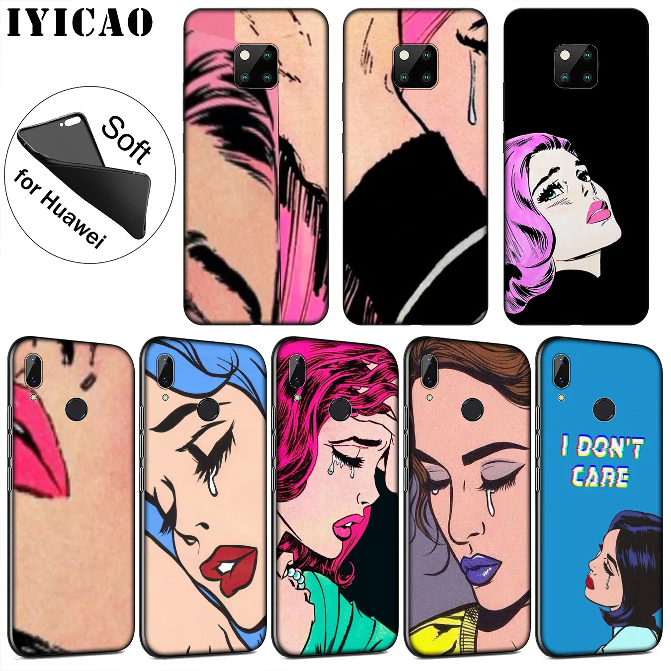 IYICAO винтажный Мягкий силиконовый чехол для телефона Huawei Mate 30 20 10 Pro Lite Nova 5I 4 3i 3 2i |