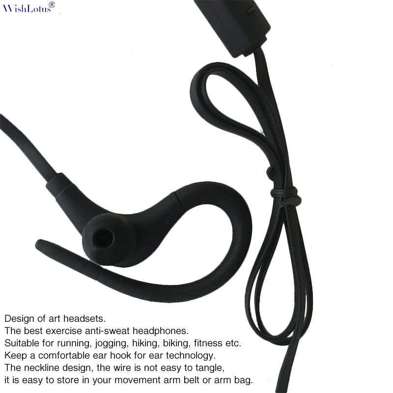 WishLotus Bluetooth наушники спортивные для бега BT 48 Шум шумоподавлением гарнитура