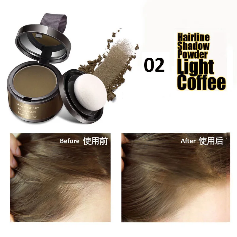 02 Light Coffee MAYCHEER пушистая пудра мгновенно черное покрытие для корней волос естественная мгновенная линия для волос Тени пудра корректор для волос покрытие - Цвет: 02 Light Coffee