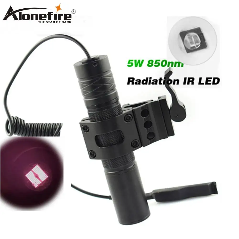 AloneFire IR01 поступление 850nm инфракрасный ИК-фонарик лампа ночного видения алюминиевый Linterna светодиодный фонарь уличный охотничий фонарь Led