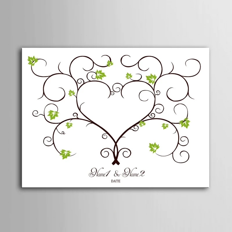 DIY отпечатки пальцев дерево подпись холст живопись любовь Виноградная лоза