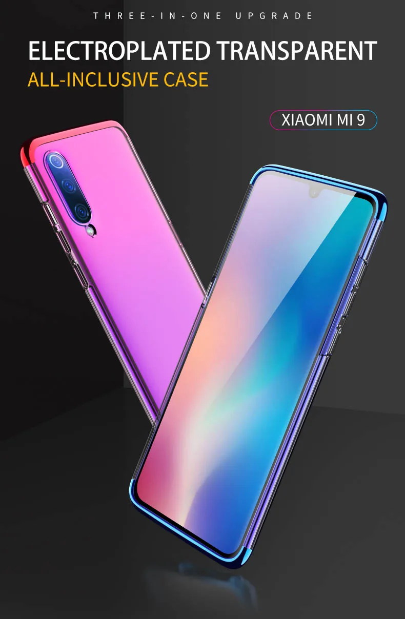 GKK Прозрачный чехол для Xiaomi Mi 9 чехол с магнитным гальваническим покрытием глянцевый модный жесткий ультра тонкий чехол для Xiaomi Mi 9