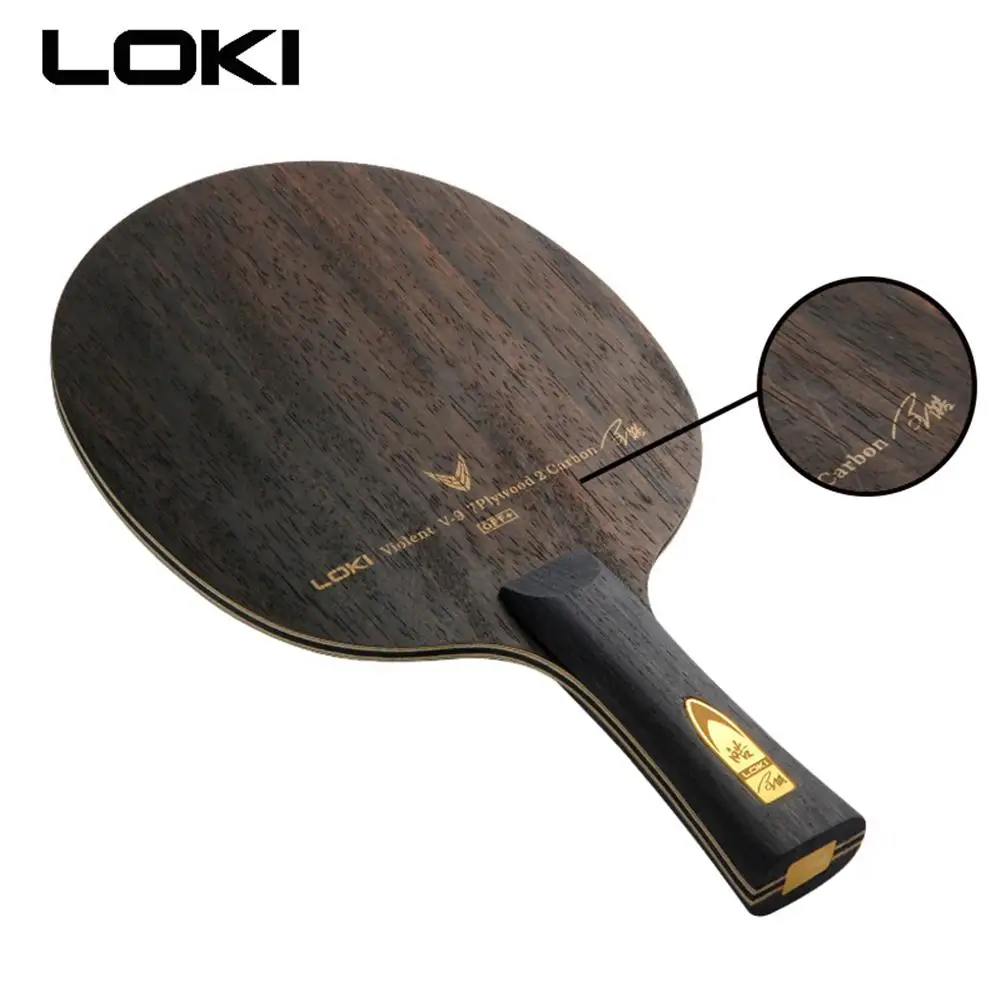 LOKI V9 Профессиональный эбеновый углеродный Настольный теннис Весло Лезвие 9 слоев Пинг Понг Летучая мышь для быстрой атаки петли привода игроков