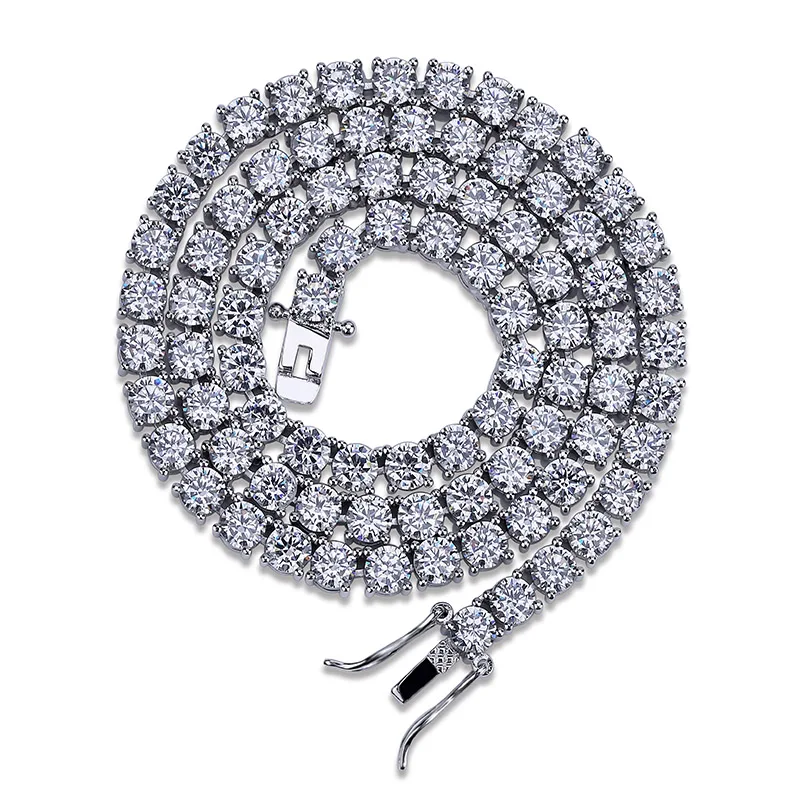 TOPGRILLZ 5 мм Iced Out Bling AAA Циркон 1 ряд теннисная цепочка Ожерелье для мужчин хип хоп ювелирные изделия Прямая поставка