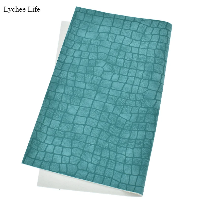 Lychee Life винтажный клетчатый узор A4 ткань высокое качество искусственная кожа