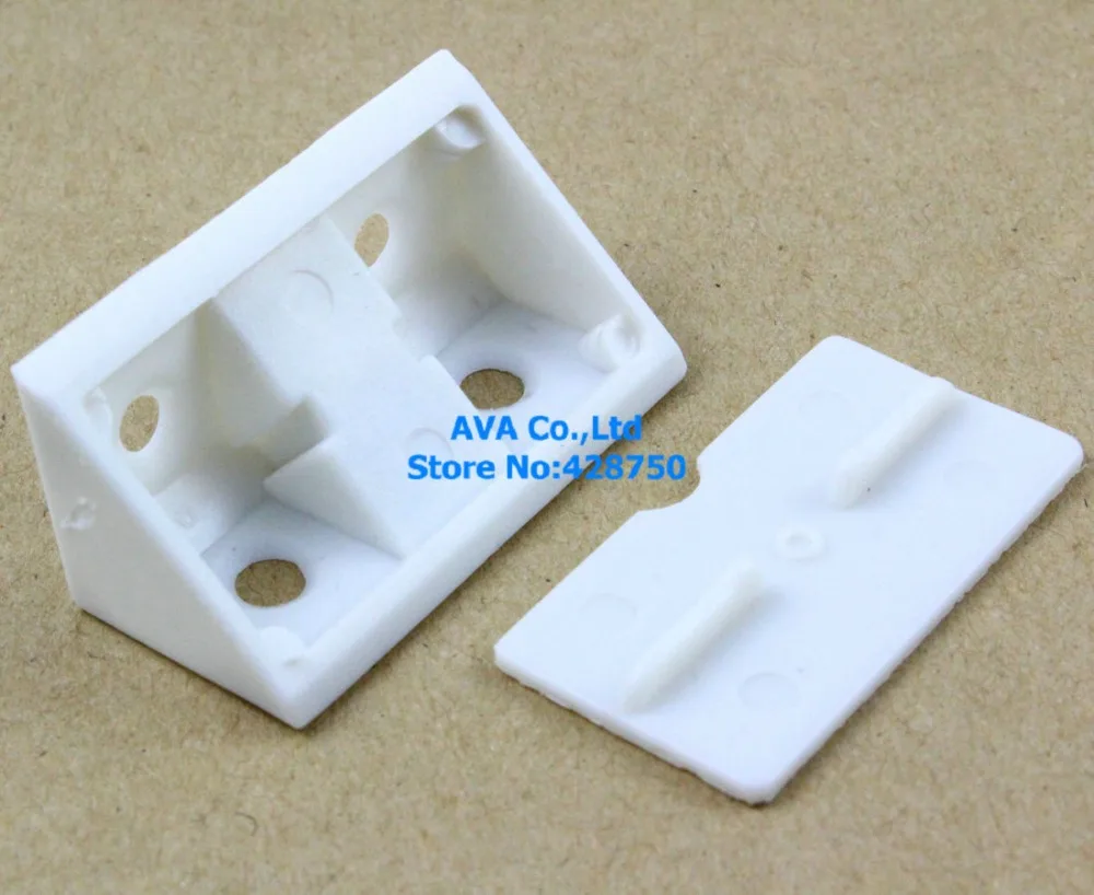 

40 Pieces White Plastic Right Angle Corner Brace Corner Bracket