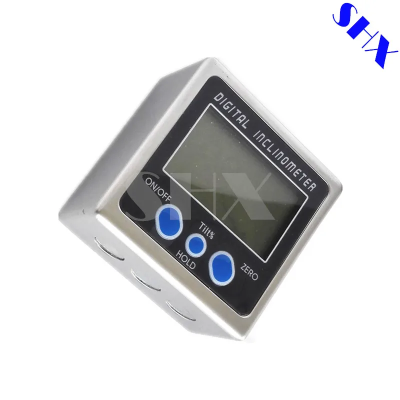 Цифровой транспортир Инклинометр уровень металлический ящик измерительный