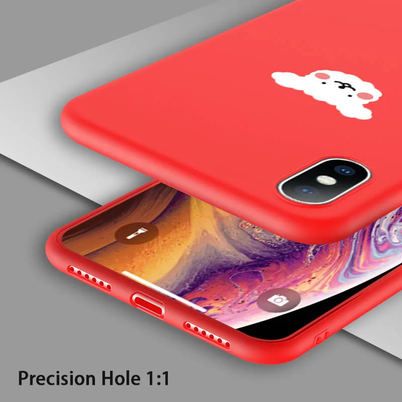 Чехол USLION для телефона iPhone X XS XR Xs Max 6 6s 7 8 Plus 5 SE забавные мультяшные животные