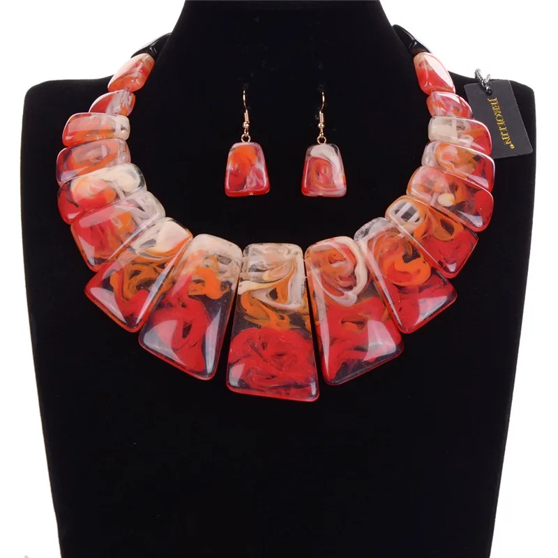 Женский набор украшений JEROLLIN ювелирных изделий из 4 вида цветов и бусин в