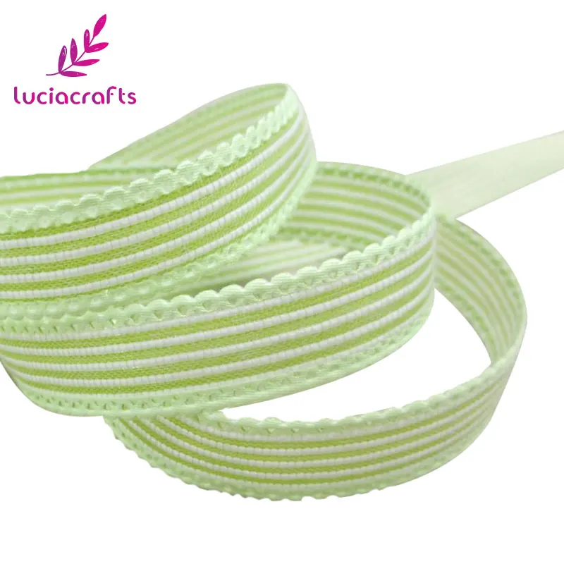 green Lucia Crafts, 5 лет, 12 мм, разные цвета на выбор, лента в полоску, с принтом, корсажная лента, сделай сам, для волос, для свадебной вечеринки, аксессуары для упаковки, P0802 - Цвет: green
