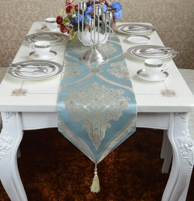 

Jacquard Tassel Decoration Table Cover Table Cloth Table Runner Linen