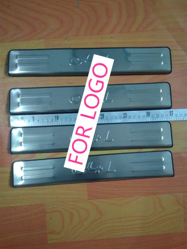 Бесплатная доставка нержавеющая сталь Накладка на порог 4 шт. для Citroen C4 C4L 2012 2013