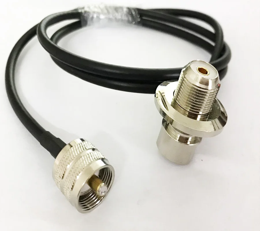 UHF PL259 штырьковый к SO239 гнездовой RG58 для автомобиля мобильное радио антенный