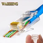 Разъем Rj45 Cat5e Cat6, сетевой Незащищенный 8-контактный модульный разъем UTP Rj45, есть отверстия HY1525