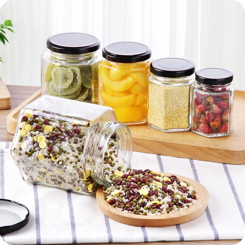 Прозрачное стекло с баночка крышкой Герметичная банка для кухни коробка