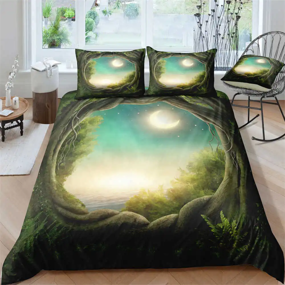 Комплект постельного белья с 3D загадочным лесом для девочек комплект