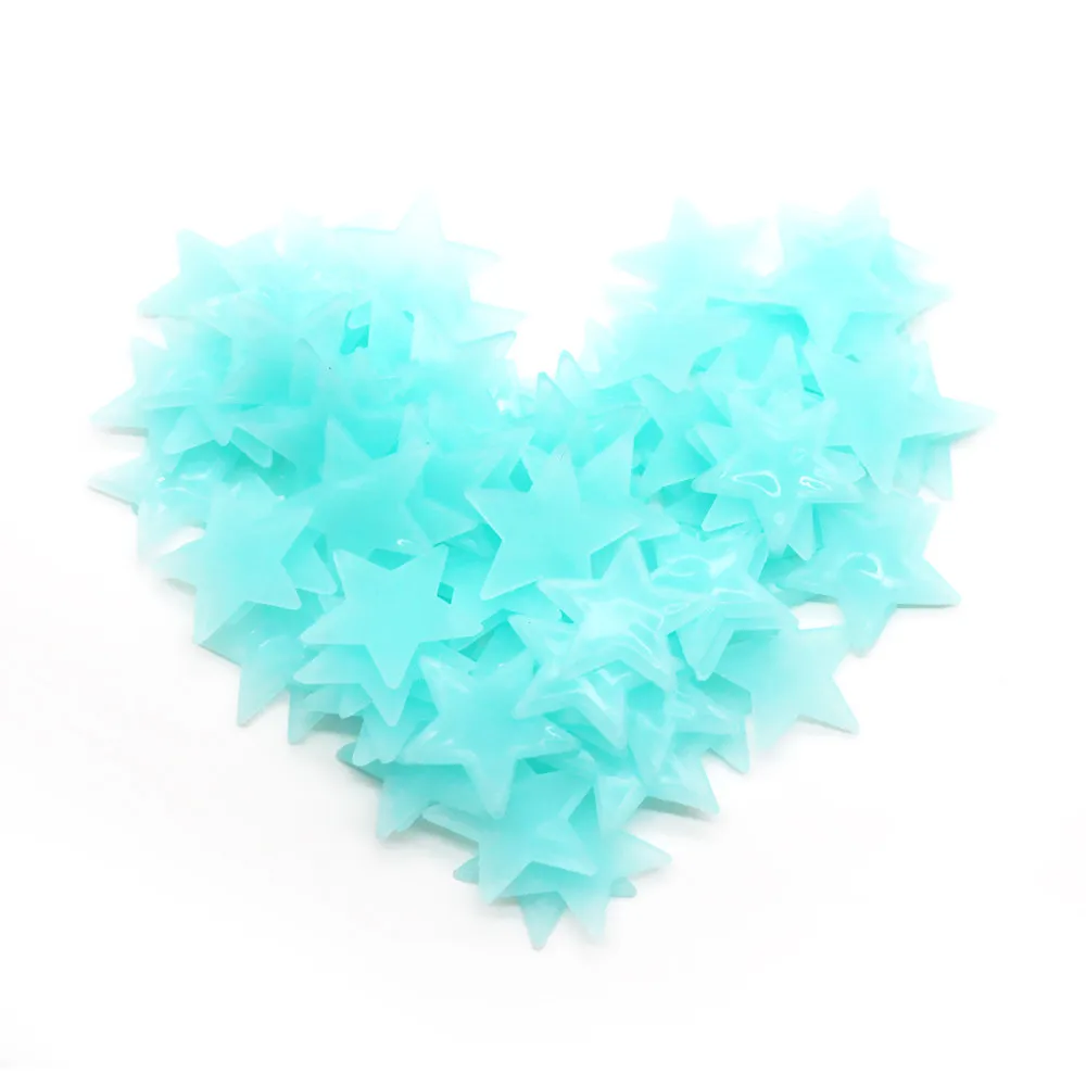 50 шт дети спальня декоративные для стен флуоресцентный светится в темноте звезды