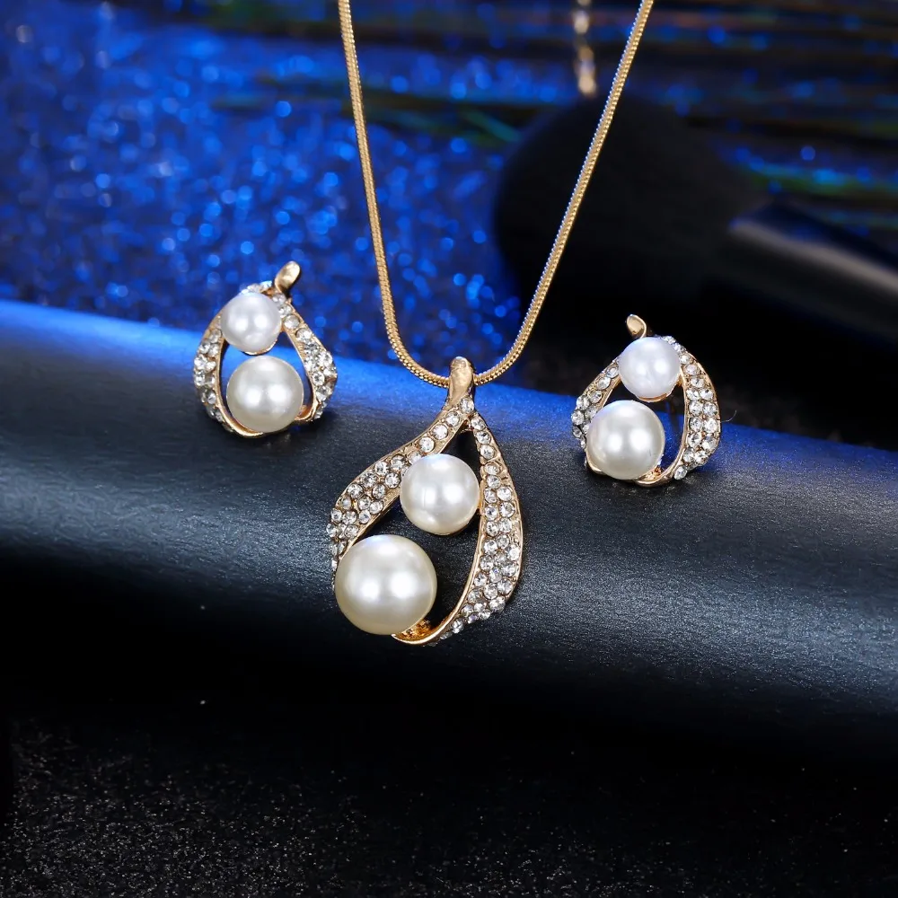 FAMSHIN 2018 Bijoux Роскошные двойные ювелирные изделия из искусственного жемчуга для
