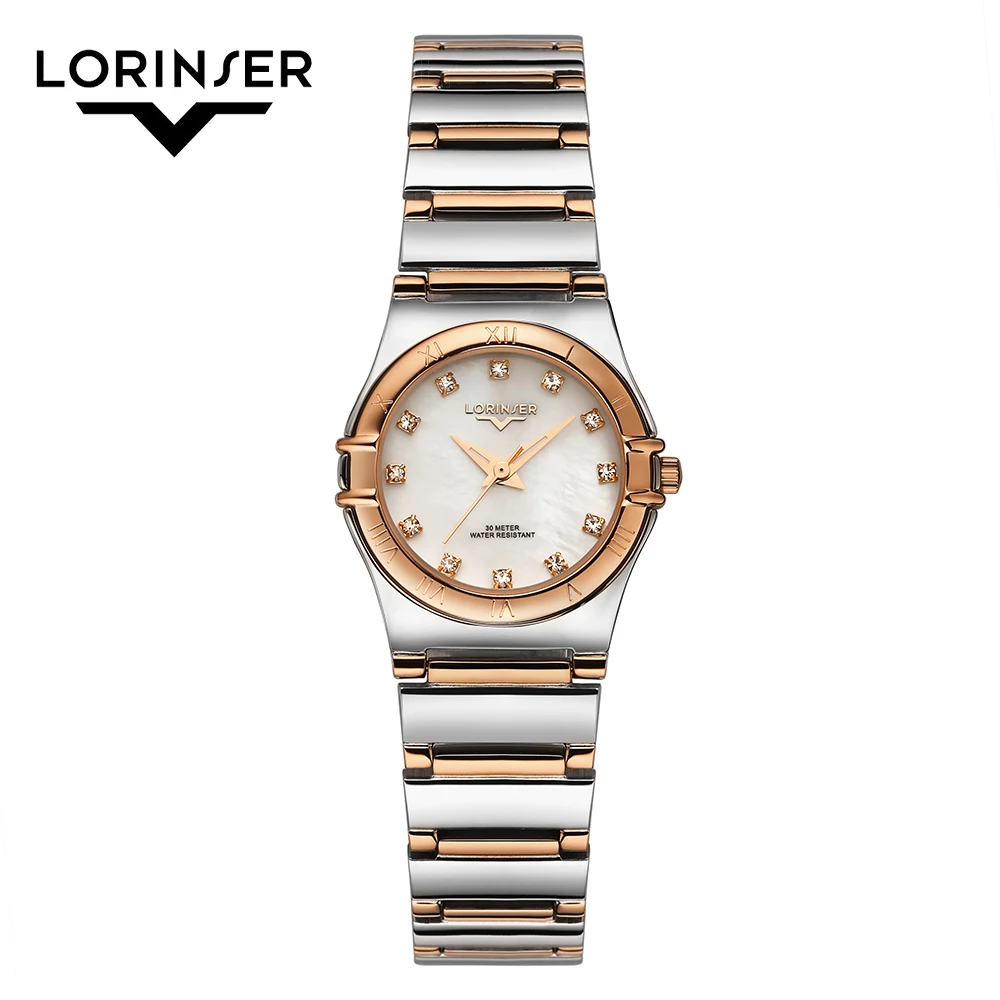 Женские часы Reloj Mujer из нержавеющей стали японские кварцевые женские наручные