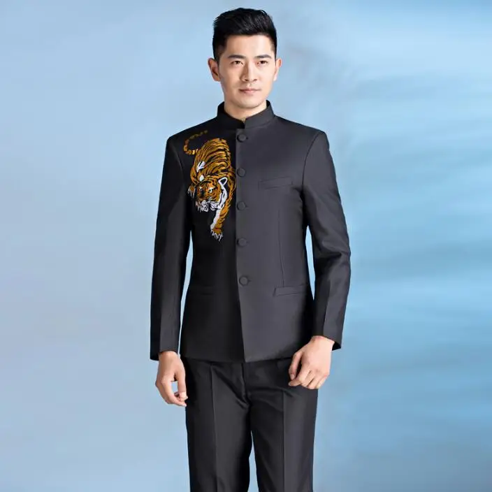 

Chorus mariage groom wedding suits for men blazer boys prom suits chinese tunic suit slim masculino latest coat pant designs