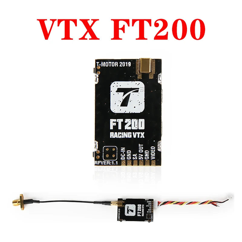 T motor FT200 5 8G 25/50/200/500mW переключаемый FPV Racing VTX поддержка Smart Audio для радиоуправляемого