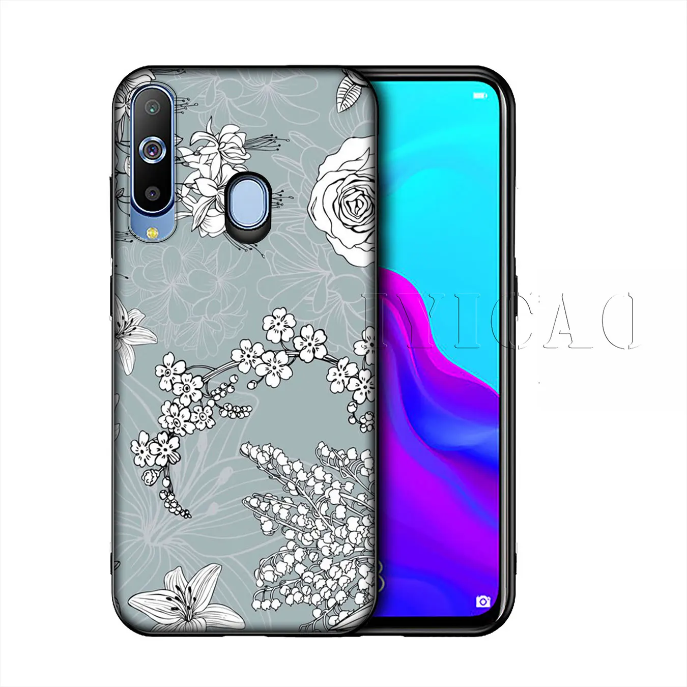 IYICAO красная бабочка на белые розы цветок Мягкий силиконовый чехол для samsung Galaxy A10