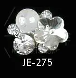 JE-275 10 шт./лот, 15 стилей на выбор, Большой жемчуг, полимерные цветы для ногтей, стразы для украшения ногтей, 3D Шарм, сплав, сделай сам, наклейки для ногтей, подвески - Цвет: JE-275