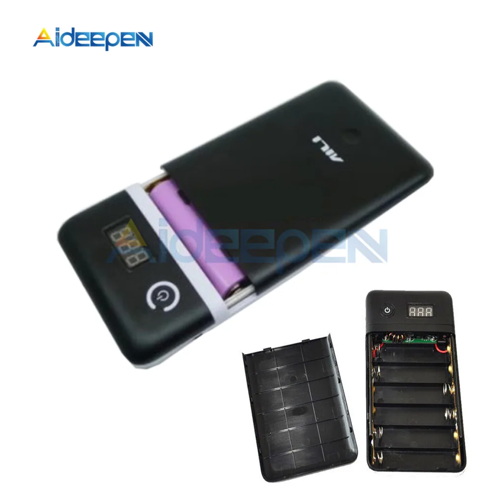 

18650 Battery Charger Mobile Power Bank Charging Module 3.3A 5V-21V for 19V Laptop 5V Phone Black