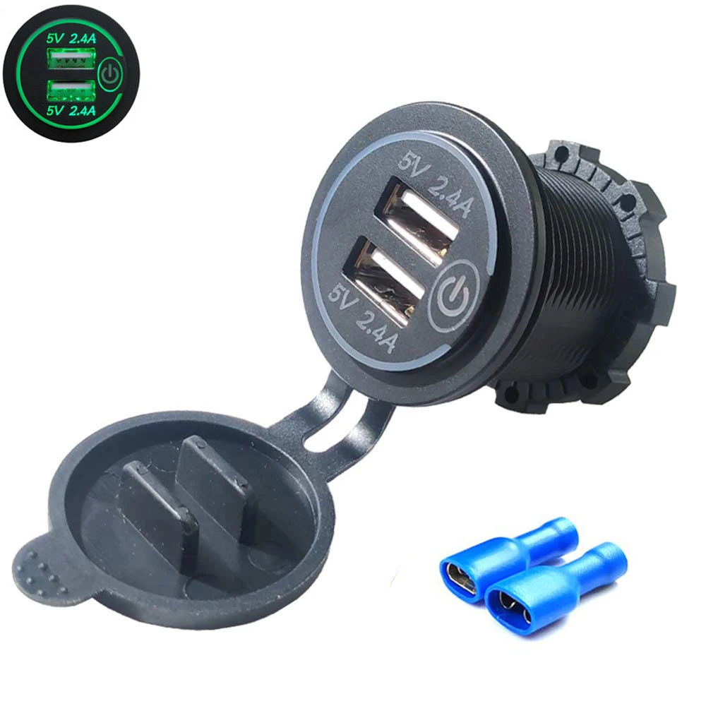 12-24 в двойной USB разъем питания для мотоцикла универсальное автомобильное